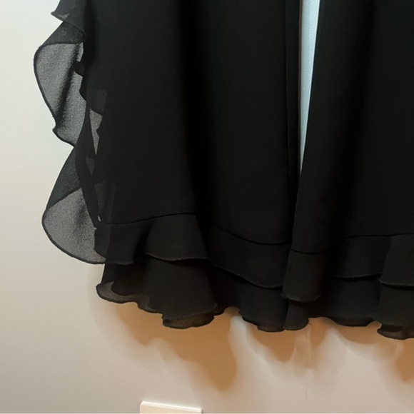 JS Collections Spanish Ruffle Split Hem Lightweight Flare Trousers Size 6 NWT - Picture 6 of 16